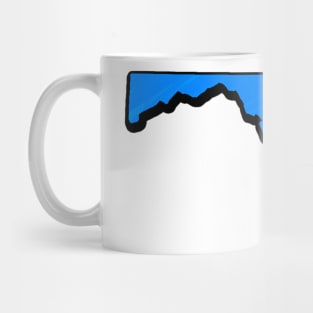 Bright Blue Maryland Outline Mug